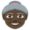 Old Woman - Black emoji on Emojione